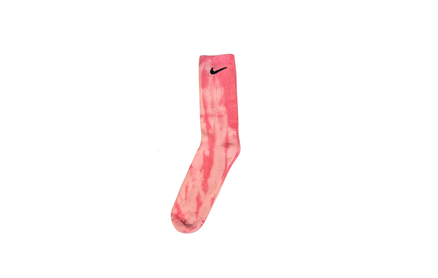 Single-Color Tie-Dye Nike Crew Socks | Custom Dyed in Red, Green, Pink, Yellow, Purple, Brown, or Blue