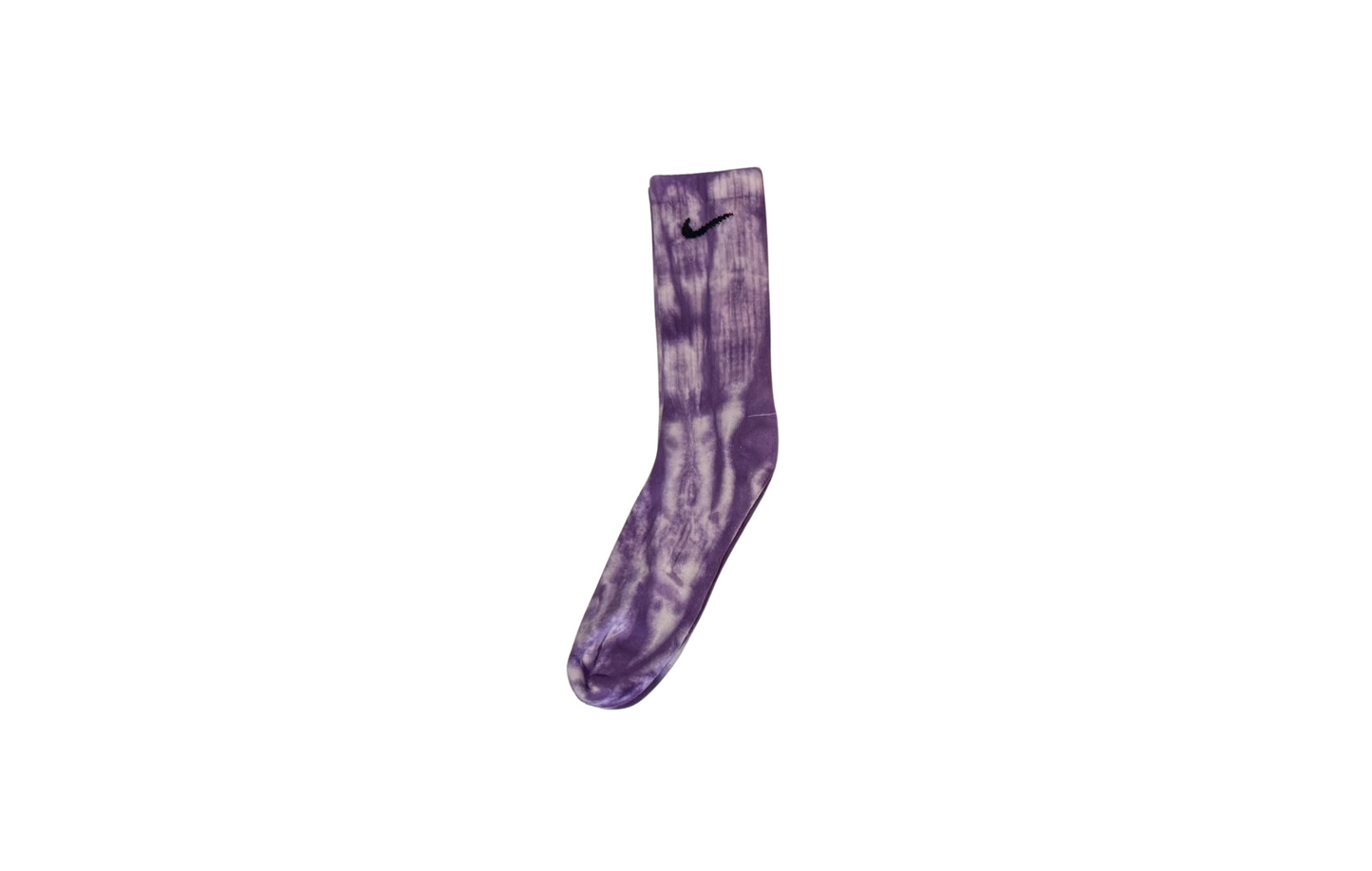 Single-Color Tie-Dye Nike Crew Socks | Custom Dyed in Red, Green, Pink, Yellow, Purple, Brown, or Blue