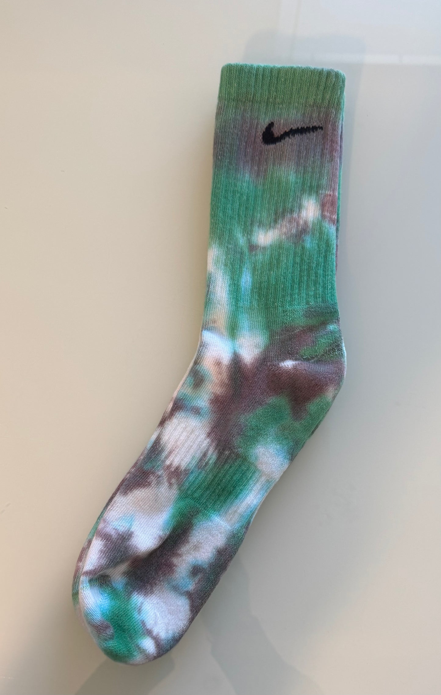 Hand-Dyed Nike Crew Socks – Custom Color | Unisex Tie-Dye Streetwear | All Colors Available | Pick Your Favorite Colors
