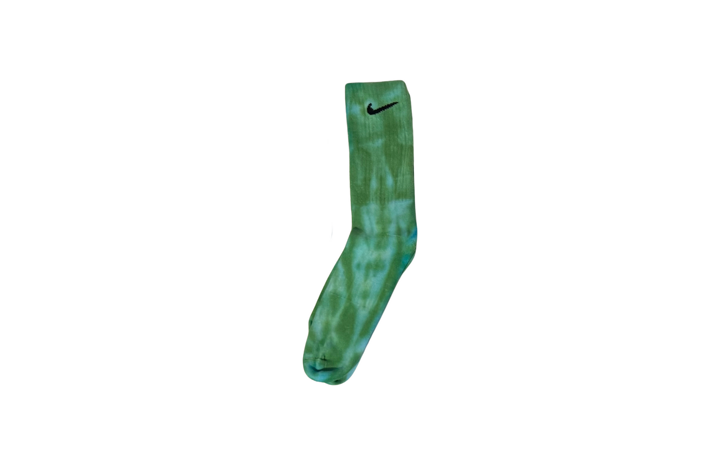 Single-Color Tie-Dye Nike Crew Socks | Custom Dyed in Red, Green, Pink, Yellow, Purple, Brown, or Blue