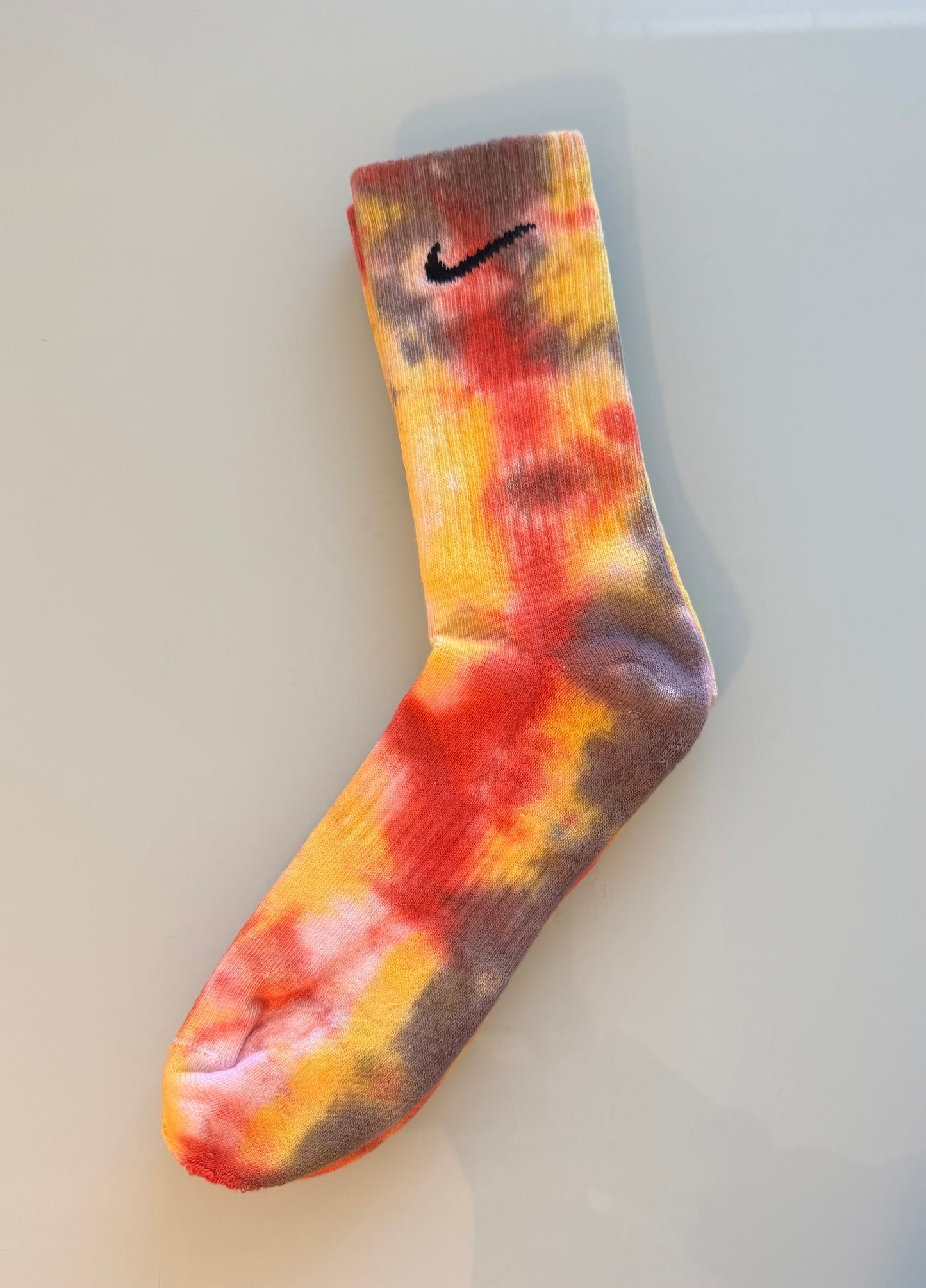 Hand-Dyed Nike Crew Socks – Custom Color | Unisex Tie-Dye Streetwear | All Colors Available | Pick Your Favorite Colors